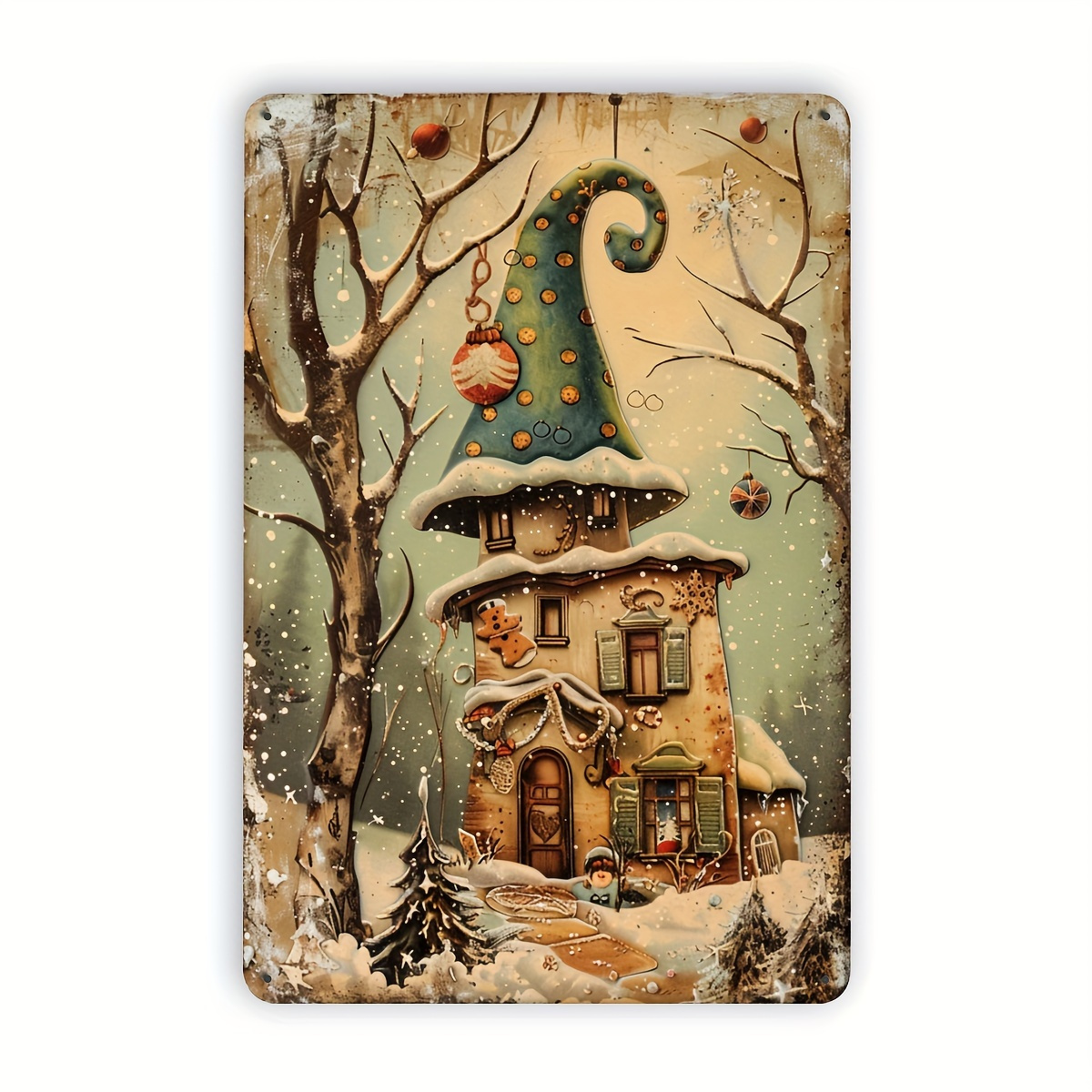 1 Vintage Christmas Cottage Me - огляд і ціна Home Office With Library