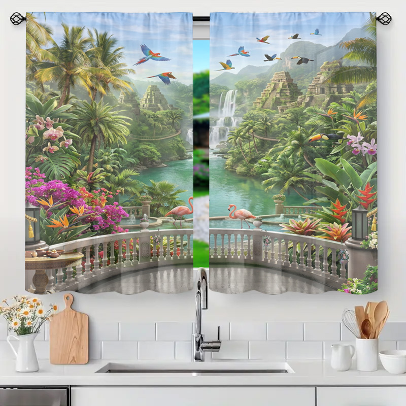 Vibrant Tropical Jungle Waterf - огляд і ціна Home Office Bali