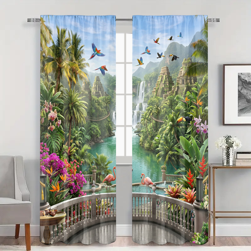 Vibrant Tropical Jungle Waterf - огляд і ціна Home Office Bali