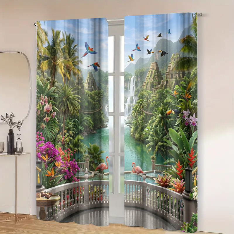 Vibrant Tropical Jungle Waterf - огляд і ціна Home Office Bali