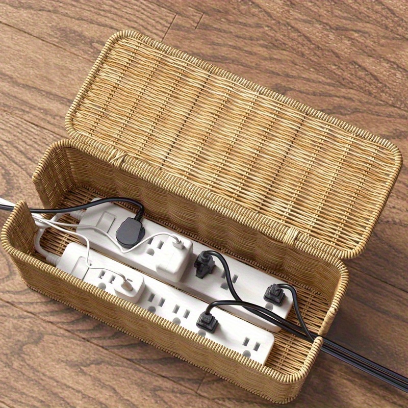 Handcrafted Rattan Cable Manag - огляд і ціна Cable Management Box