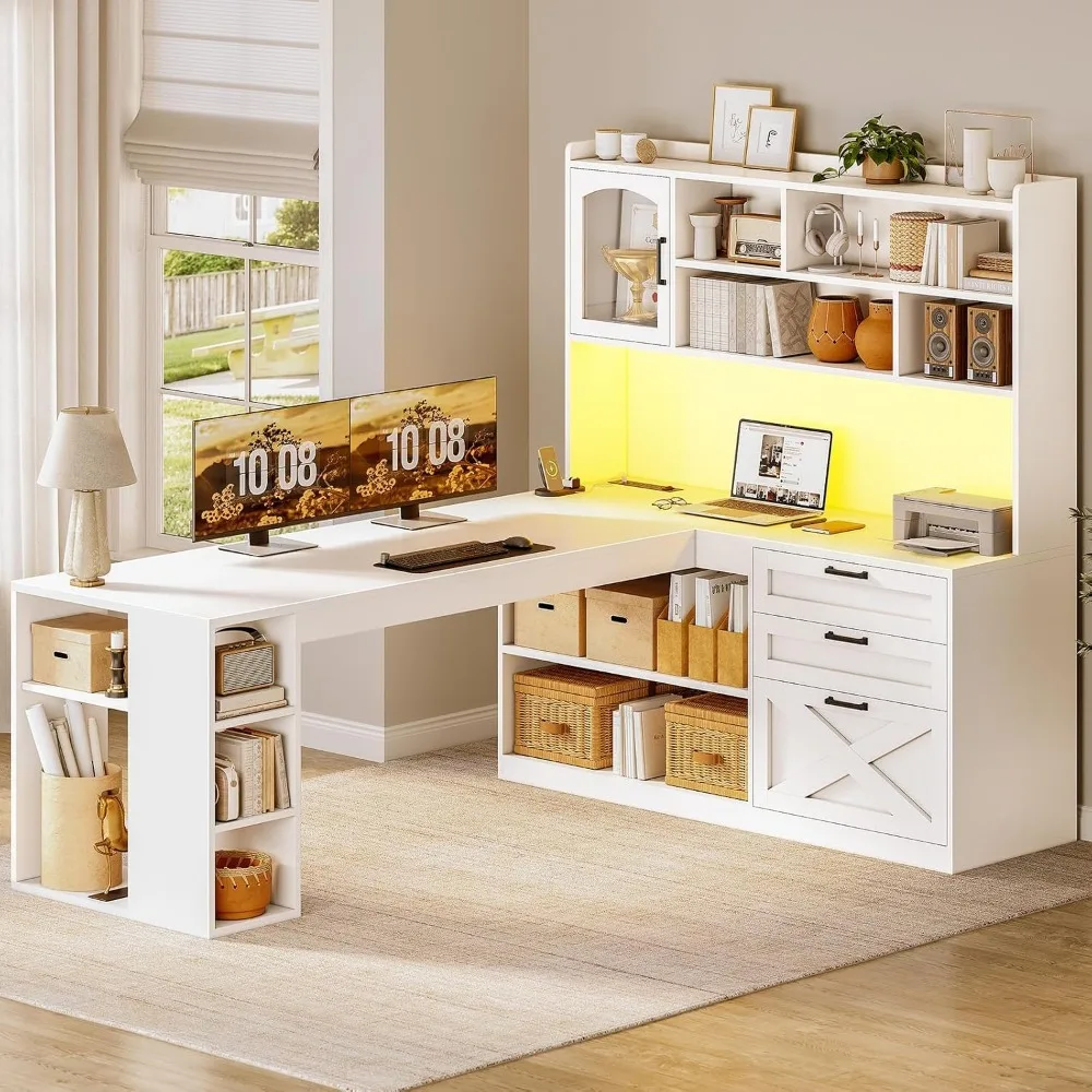 SEDETA Farmhouse L Shaped Offi - огляд і ціна Home Office L Shaped Desk