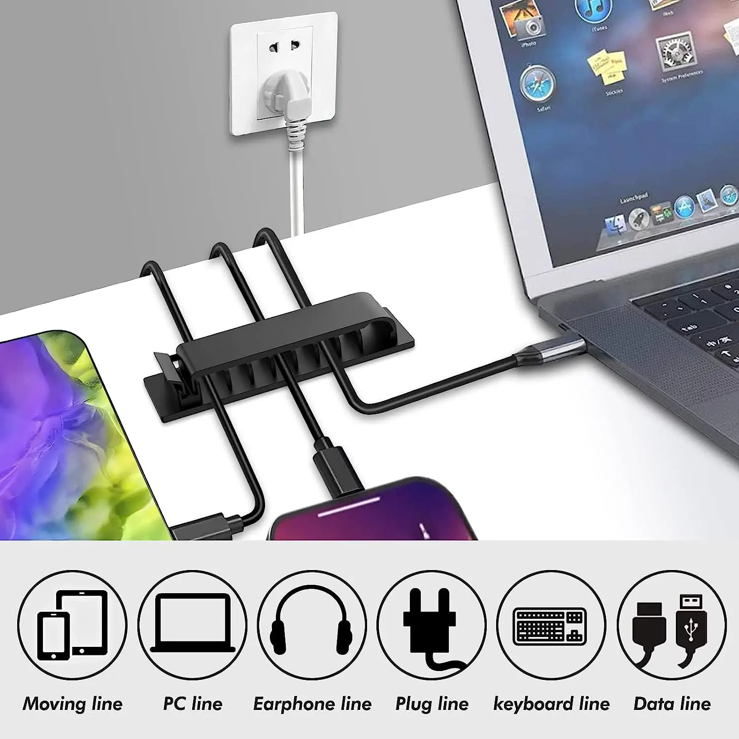 Cable Organizer Self Adhesive  - огляд і ціна Cable Management Box