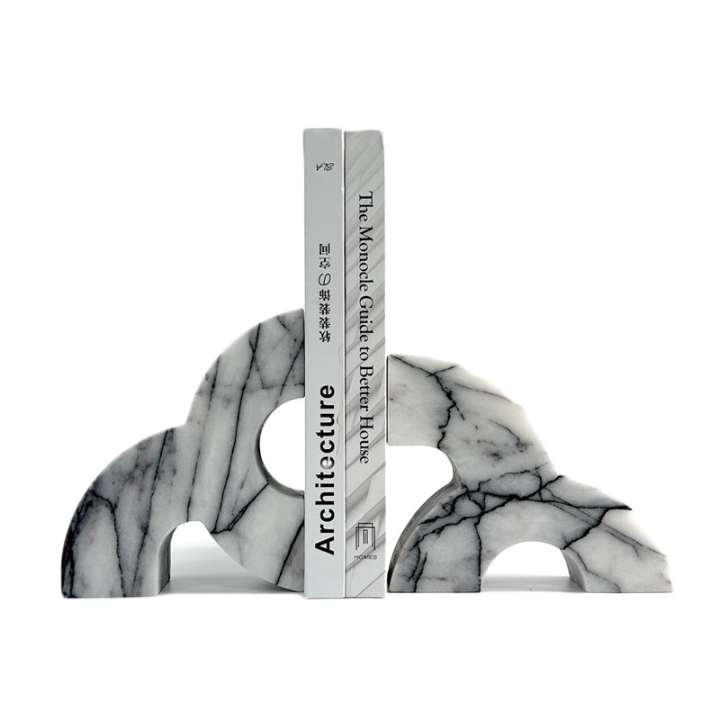 Modern Marble Bookends Heavy D - огляд і ціна Home Office With Library