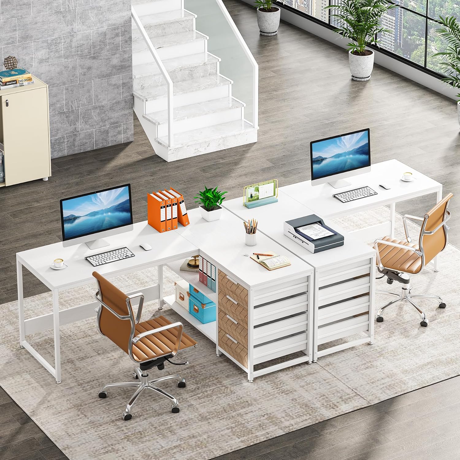 L Shaped Computer Desk with Dr - огляд і ціна Home Office L Shaped Desk