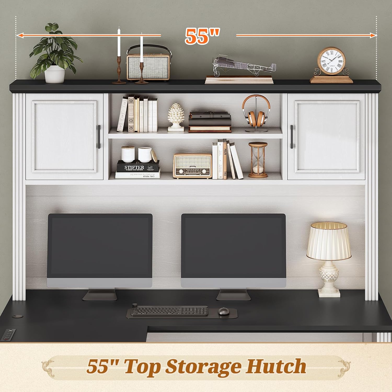 L Shaped Desk with Hutch & 3 D - огляд і ціна Home Office L Shaped Desk