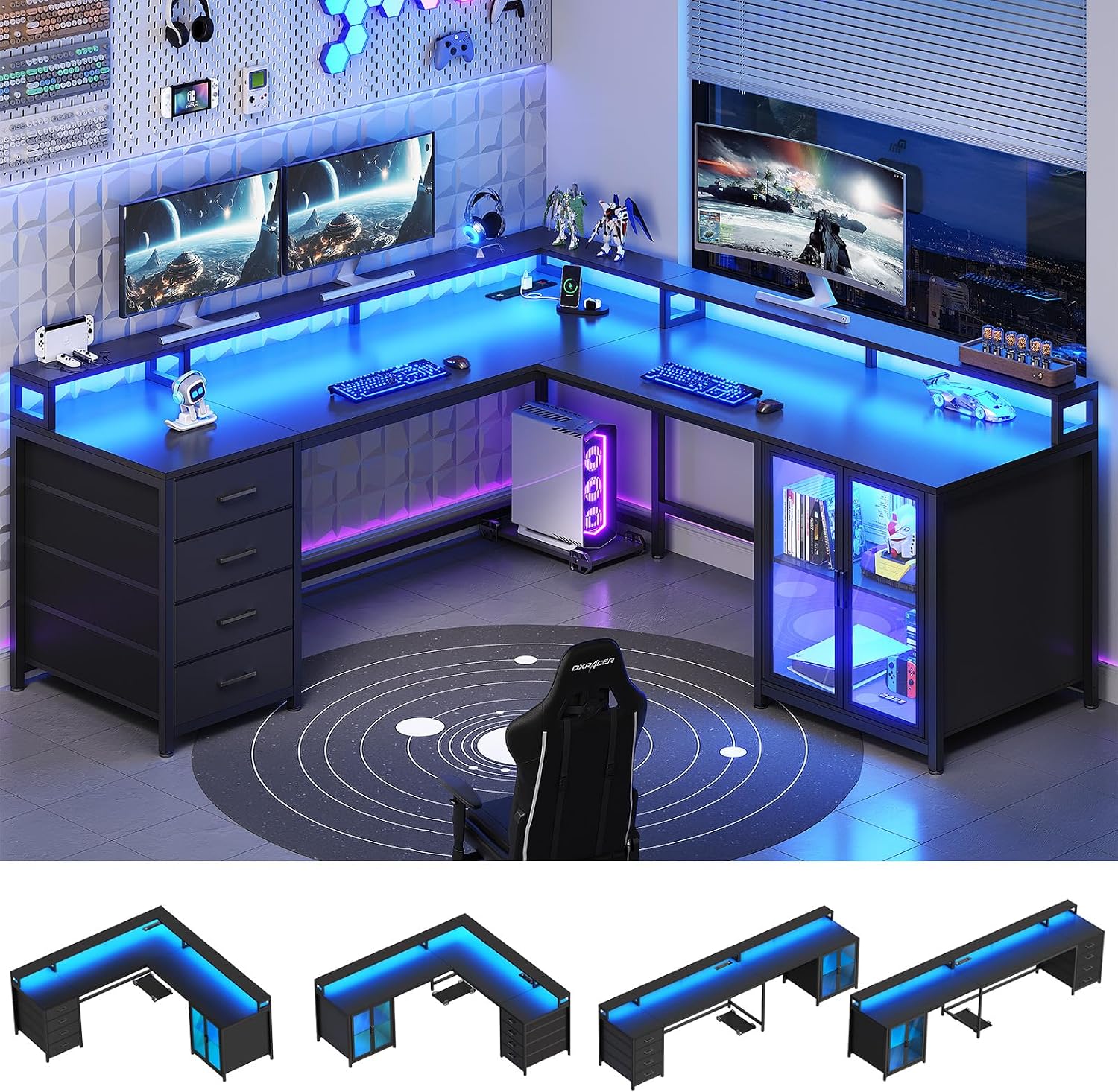 SEDETA L Shaped Gaming Desk wi - огляд і ціна Home Office L Shaped Desk