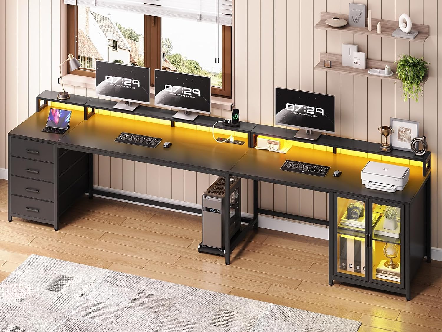 SEDETA L Shaped Gaming Desk wi - огляд і ціна Home Office L Shaped Desk