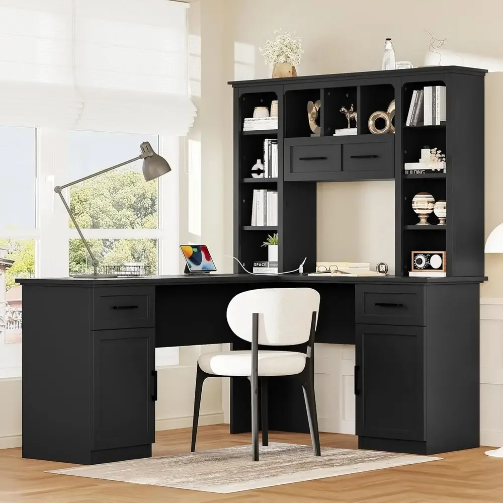 L-Shaped Office Desk with Stor - огляд і ціна Home Office L Shaped Desk