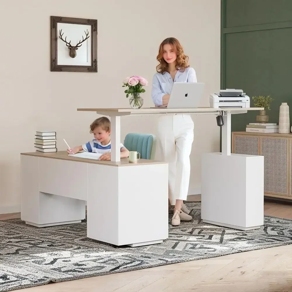63 Executive L-Shaped Standing - огляд і ціна Home Office L Shaped Desk