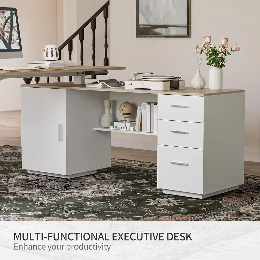 63 Executive L-Shaped Standing - огляд і ціна Home Office L Shaped Desk